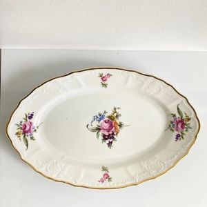 Bernadotte Porcelain Serving Platter - Sonata - Czechoslovakia Nice 8.5" x 13.5"